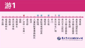 苏州游1路公交车路线图：领略城市风光的独特指引